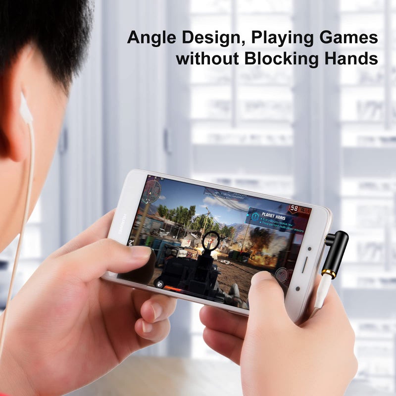 CableCreation Angle 3.5mm Audio Adapter, 1/8 TRRS Stereo Headphone Connector Male to Female Compatible with Headset, Tablets, MP3 Players,Game Controller,Speakers,Black - Image 2